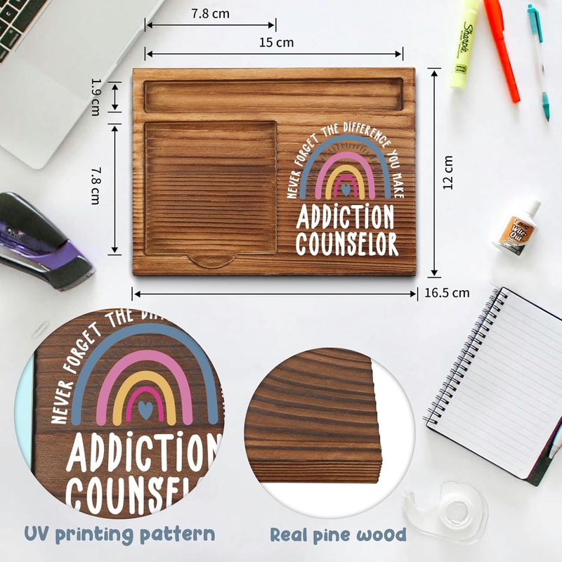 Pariveca Addiction Counselor Gifts Sticky Note Holder, Thank You Gift for Substance Abuse Counselor, Recovery Support Staff, Mental Health Team Counselor Appreciation Week Graduation Holiday PB044 - Image 2